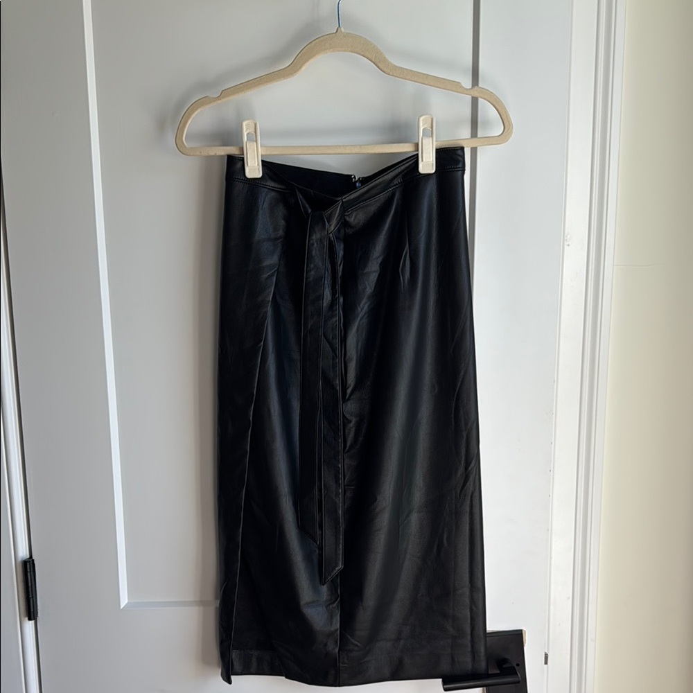 Babaton Vegan Leather Pencil Skirt